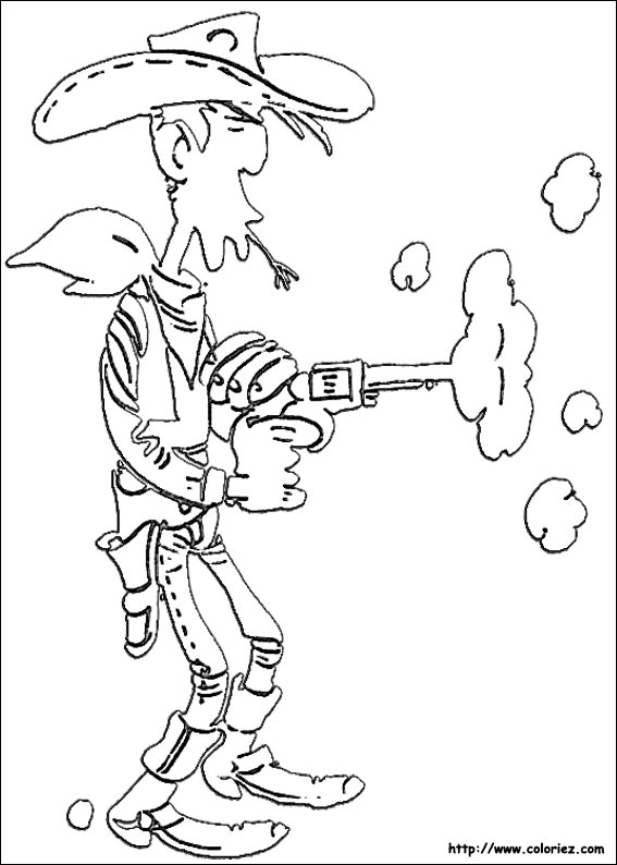 Lucky Luke coloring picture